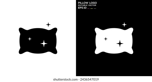 Vector template of pillow logo, sleep, dream, imagine, EPS 10