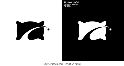 Vector template of pillow logo, sleep, dream, imagine, EPS 10