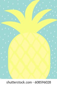 Vector template with pineapple for invitation or poster