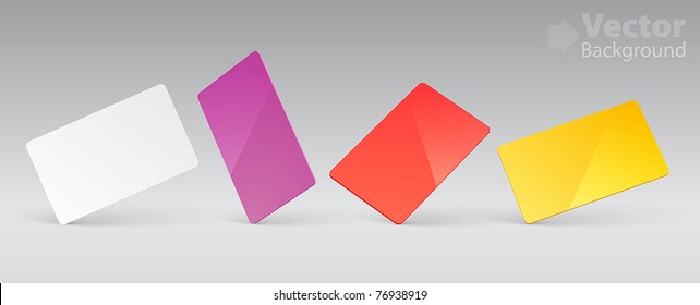 Vector template for plastic card presentation