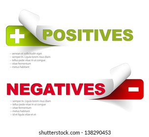 Vector template for positives and negatives