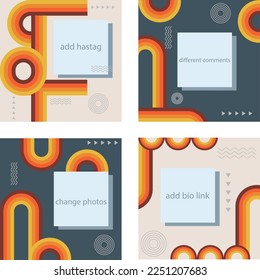 vector template for post with classic style background very creative