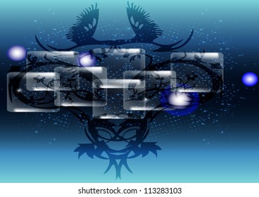 Vector template of the poster. Background for  cover of the literature and cinema. Foxes, dog, wolf. EPS10