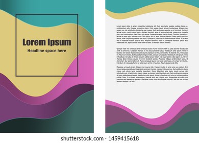 Vector template for poster, flyer, brochure, newsletter, with abstract image.