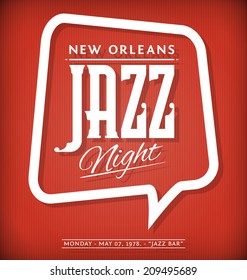 Vector Template of Poster for Jazz Night Event