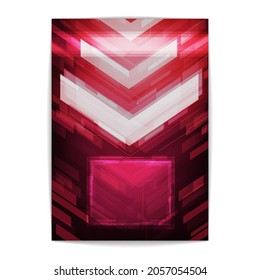Vector template poster with technical abstract background