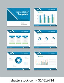 Vector template presentation slides background design.info graphs and charts .blue slides design.flat style.