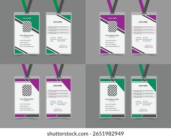 Vector template for Print, Professional ID, Identity Card, Creative Design, Customizable design for Print or digital use, Adobe Illustrator Vector file high-quality for Branding