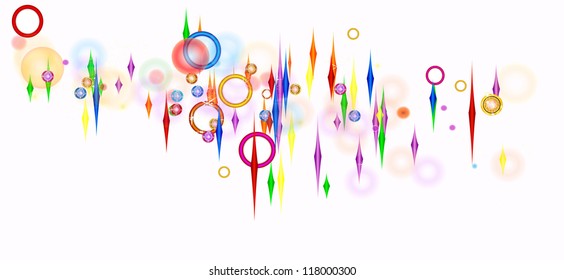 Vector template of a rainbow, abstraction a rainbow with stones