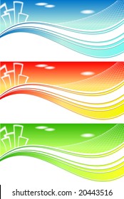 vector template for real estate or construction company in three colors