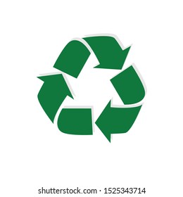 vector template recycling icon in green
