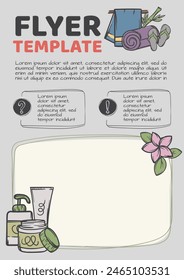 Plantilla de Vector relacionada con spa, estética y salud. Diseño editable para flyer, anuncio, anuncio, revista