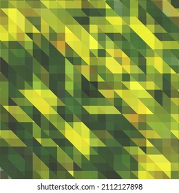 Vector template with rhombuses with green and yellow elements.