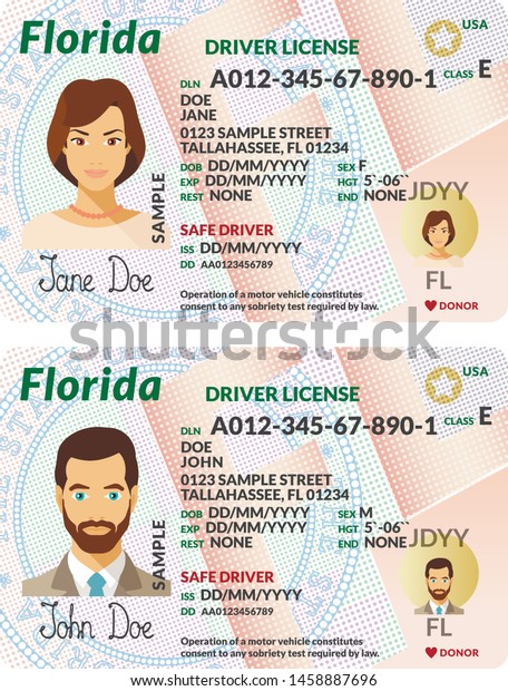 florida drivers license template psd free download