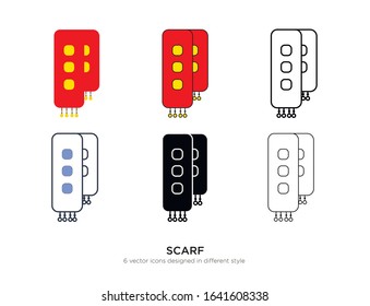 Vector template for scarf design 