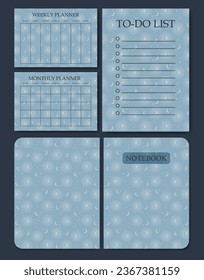 Vector template school timetable for students. Minimalist notebook cover design page for pupils