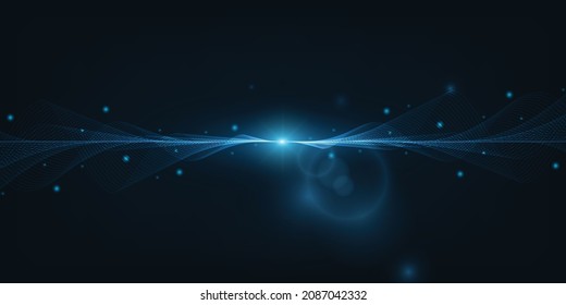 Vector template for science and technology presentation background.
