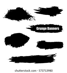 vector template set of grunge banners abstract  backgrounds for promotion