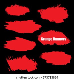 vector template set of Grunge style Halloween background with blood splats for promotion