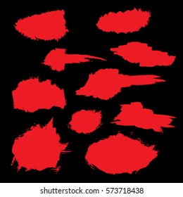 vector template set of Grunge style Halloween background with blood splats for promotion