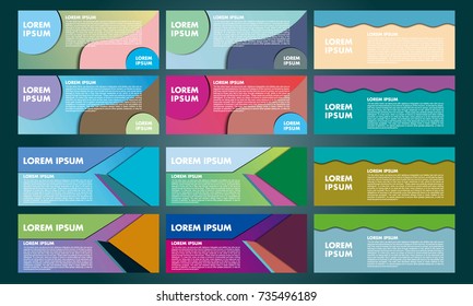 vector template shape infographic business set
