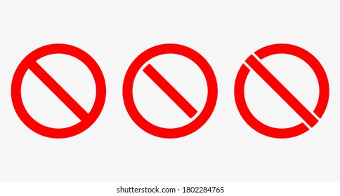 vector template sign is prohibited and not permitted