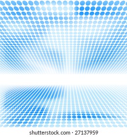 Vector template with sky showing through a dot template and space for text