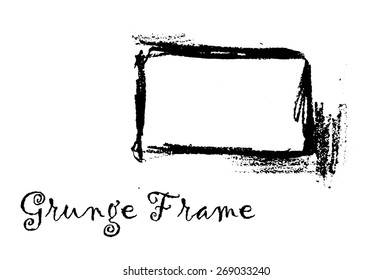 Vector template of a small grunge frame