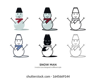 Vector template for snow man design 