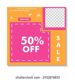 Vector template for social media 