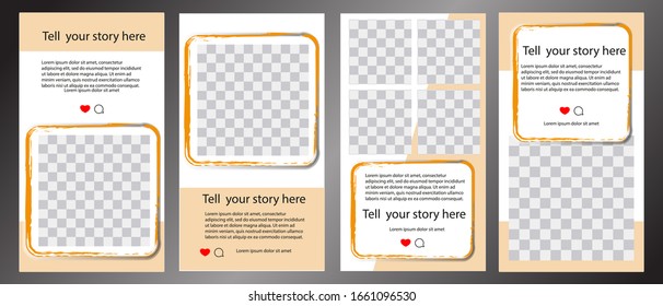 Vector template for social media. Banner Templates. Instagram Stories
