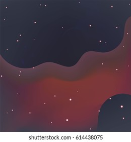 Vector template space design background with milky way and stars.Cartoon style galaxy.Eps 10 