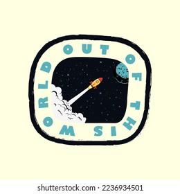 vector template, space sayings out of this world