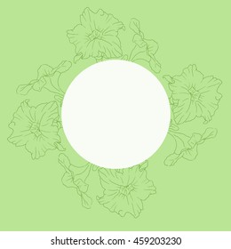 vector template with space for text flower pattern organic cosmetics