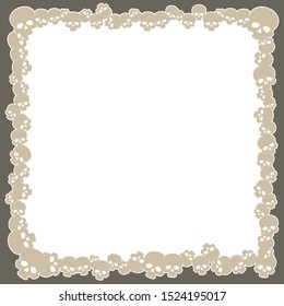 Vector template square frame from skulls