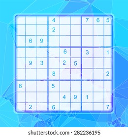 Vector template for the sudoku puzzle