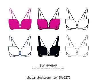 Vector template for swimwear design 