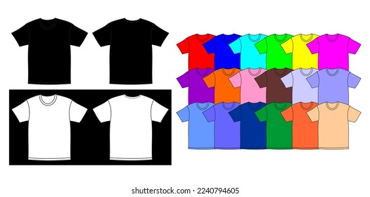 vector template t shirt colorful