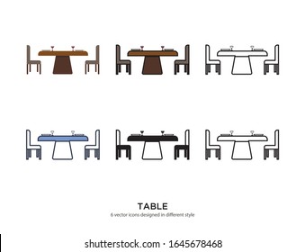 Vector template for table design 