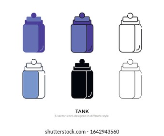 Vector template for tank design 