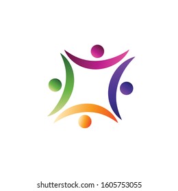 vector template for teamwork, teamwork, social team
