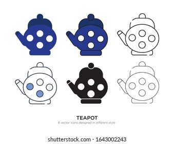 Vector template for teapot design 