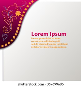 Vector template for text with decorative elements