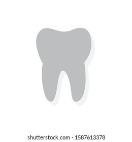 vector template of a tooth with a white background

