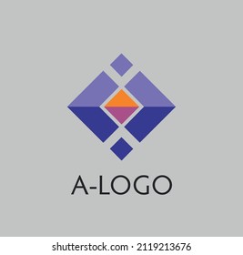 vector template for trademark in geometric style in the form of a cut quadrilateral 