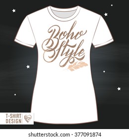 Vector Template T-SHIRT Boho Style
