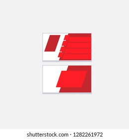 vector template of two-sided color business cards for any needs