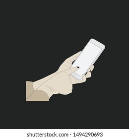 vector template uses mobile phones to communicate and social media