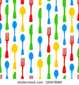 Vector template utensils in bright colors