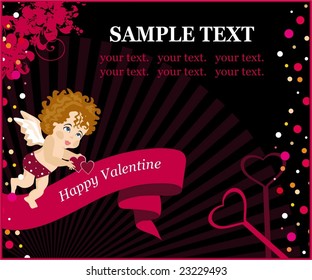 Vector template for Valentine card